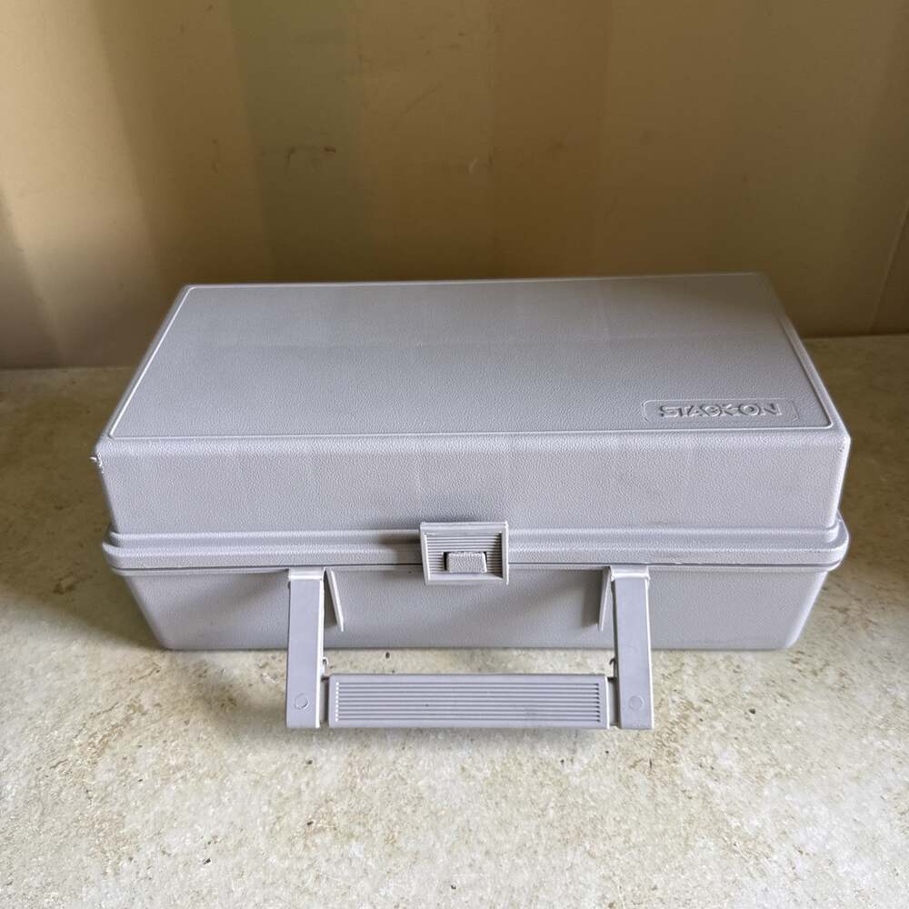 Stack-On Gray Plastic Storage Case | Jewelry, Crafts, etc 11” X 5.5” X 4.25”